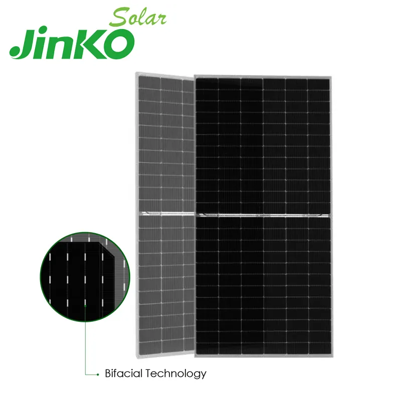 Jinkoソーラーパネルティア1両面ダブルガラスソーラーモジュール182mm144セル540w 545w 550w 555w単結晶PVパネル