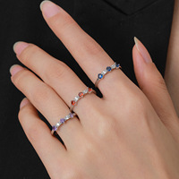 Bague de luxe en argent sterling 925 avec zircon coloré et améthyste classique pour femme, idéale pour mariage et fiançailles, vente en gros