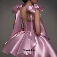 Sexy Strapless Bodycon Mini Dress Women Summer 3D Big Bow Knot Design Pencil Skirt Elegant Night Out Party Clubwear Gown