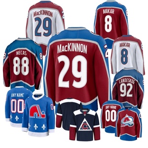 Vente en gros d'usine : Broderie Colorado # 29 MacKinnon # 92 Landeskog # 8 Makar # 88 Necas # Maillot de hockey sur glace Nichushkin n°13 - Product Image 1