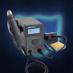 Station de soudage rapide 8586D+ avec pistolet à air chaud, équipement de réparation combiné 220V, outils de réparation de téléphones portables en plastique - Product Image 3