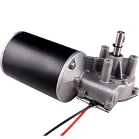 Moteur à engrenages à vis sans fin DC 12V 24V 36V 48V personnalisé, moteur électrique à couple élevé pour porte de garage