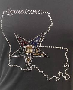 Motivos de transferencia de cristal personalizados con <span class=keywords><strong>mapa</strong></span> de Texas OES para camisetas, pegatinas termoadhesivas de la Orden de la Estrella del Este, calcomanías de cristal DIY - Product Image 3