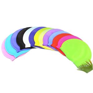 Bonnet de bain unisexe en silicone de couleur unie avec protection des cheveux pour la plongée en apnée pour adultes 55g - Product Image 5