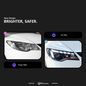 Фара BBA для Honda Civic FD2, светодиодная, 2006-2015, с мощным проектором, динамическим сигналом поворота и ДХО, автозапчасти - Product Image 3