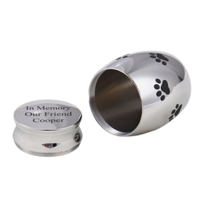 Paw Print Aluminum Metal <b>Keepsake</b> Urn for Funeral Supplies Ash Storage Jar Metal Urns Aluminum Jar Adult Pet Funeral <b>Box</b> - Product Image 1