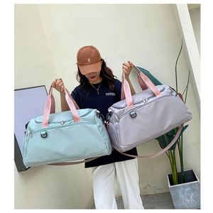 Large Capacity Waterproof Fitness Training Gym <b>Bag</b> Fashionable Zipper Portable Yoga Duffle <b>Bag</b> Shoe <b>Compartment</b> for Female - Product Image 5
