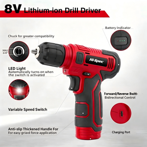 109 Pc 8V Battery Powered Drill Set With Drawer Tool Box Diy Kit - Product Image 4