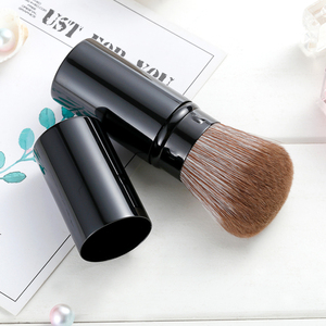 แปรงคาบูกิแบบกลมเดี่ยวแบบพกพา ขนแปรงสังเคราะห์ สำหรับลงแป้งรองพื้น ครีมรองพื้น เครื่องมือแต่งหน้าระดับมืออาชีพ - Product Image 1