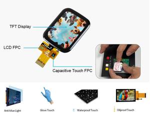 Polcd 1.69インチ240*280通常ブラック500 nit 18ピンタッチディスプレイIPS小型TFT LCDパネル - Product Image 6