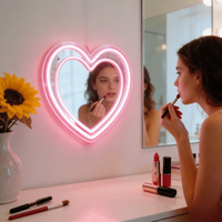 Enseigne néon personnalisée Neonawall OEM ODM, enseigne néon LED USB à intensité variable en forme de cœur pour mariage, fête, vacances, salle de sport, salon, décoration intérieure