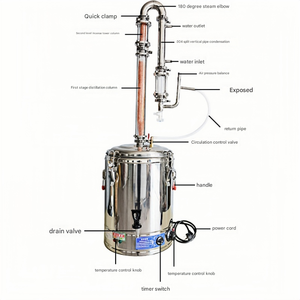 Machine <span class=keywords><strong>de</strong></span> distillation pour huiles essentielles, distillation à la vapeur automatique, capacité <span class=keywords><strong>de</strong></span> 3 à 6 kg/h, respectueuse <span class=keywords><strong>de</strong></span> l'environnement - Product Image 2