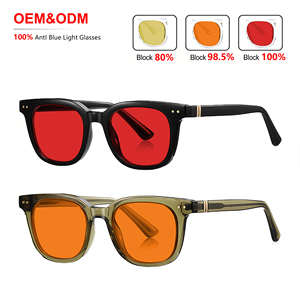 Monture de lunettes TR90 pour hommes, mode, 100% anti-lumière bleue, lunettes OEM en gros, monture intégrale haut de gamme unisexe, anti-lumière bleue - Product Image 1