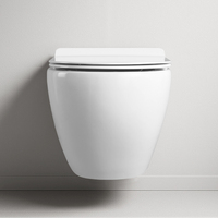 WC mural en céramique, cuvette de toilette durable, hygiénique et peu encombrante, idéal pour les salles de bain