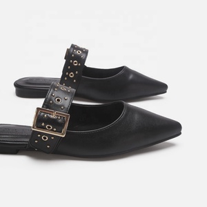 Modernos Zapatos Planos Versátiles con Punta en Pico para Mujer, Sandalias con Hebilla, Pantuflas, Mocasines - Product Image 2