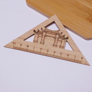 Thân Thiện Với Môi Bằng Gỗ Tấm Tam Giác La Bàn & Thước Thước 15Cm Tre 4-Mảnh Tam Giác Cai Trị Thiết Lập Cho Ủng Hộ Đám Cưới - Product Image 5