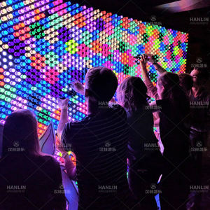 3D LEDウォールアート、マルチカラーインタラクティブライトゲーム - ハンリンブランド、屋内遊び場向け（<span class=keywords><strong>3</strong></span>～8歳）、アクリル素材 - Product Image 2