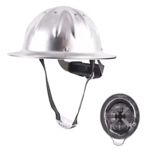 Capacete de segurança de alumínio para construção, capacete de segurança com aba completa e resistente para construção, YS-011