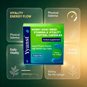 Extrait naturel de Horny Goat Weed 800mg Gélules pour la vitalité et la résistance 90 unités Stimule l'énergie physique et l'endurance Marque privée OEM - Product Image 5