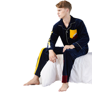 All'ingrosso in pile di cotone di flanella di seta in poliestere da <span class=keywords><strong>uomo</strong></span> pigiama lungo e <span class=keywords><strong>pigiami</strong></span> - Product Image 3