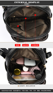 General Purpose <b>Backpack</b> Fashion Design High Quality PU Leather Female <b>School</b> Bag Multifunction <b>Large</b> Capacity Travel <b>Backpacks</b> - Product Image 6