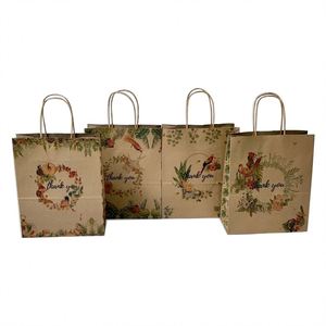 Sacs en papier kraft blancs KUAIMA personnalisés avec votre propre logo, sacs de remerciement, cadeaux de mariage pour les fêtes, cadeaux de naissance, Noël - Product Image 1