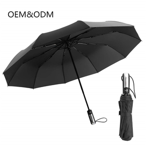 2018 verano comercial foto portátil Auto abrir cerrar <span class=keywords><strong>gran</strong></span> paraguas plegable automático de <span class=keywords><strong>3</strong></span> negro paraguas plegable - Product Image 1