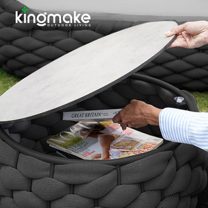 Tốt Nhất Bán Nhôm Ngoài Trời Phòng Chờ Wicker Cắt Patio <span class=keywords><strong>Sofa</strong></span> <span class=keywords><strong>Set</strong></span> Với Đệm Vườn <span class=keywords><strong>Sofa</strong></span> Mây Đồ Nội Thất - Product Image 6