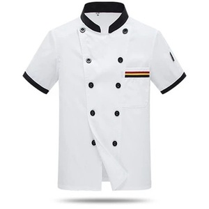 Meilleur prix Barbecue Restaurant Boulangerie Vêtements de travail Respirant <span class=keywords><strong>Chef</strong></span> Vêtements de travail à manches courtes Uniforme de <span class=keywords><strong>chef</strong></span> - Product Image 1