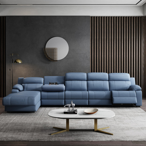 Sofá Reclinable Eléctrico en Forma <span class=keywords><strong>de</strong></span> L, Moderno y Minimalista, Juego <span class=keywords><strong>de</strong></span> Sala <span class=keywords><strong>de</strong></span> Estar Inteligente con Sofá Esquinero Retráctil <span class=keywords><strong>de</strong></span> Tela con Función <span class=keywords><strong>de</strong></span> Masaje - Product Image 2