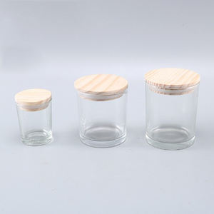 Vetro nero <span class=keywords><strong>bianco</strong></span> rosso candela tazza con coperchio in <span class=keywords><strong>legno</strong></span> porta metallo personalizzabile per matrimoni Logo stampato - Product Image 6