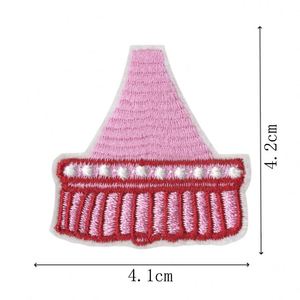 <b>Iron</b> on Mother's Day Series Embroidery pink Crown Bow Flower Sunglass Mouth Ice Cream Patches for Clothing Decoration - Product Image 4