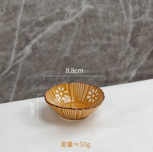 Japonés emperatriz Luz de lujo avanzado Sentido de cerámica vajilla alto nivel de apariencia hogar tazón plato conjunto ensaladera - Product Image 5