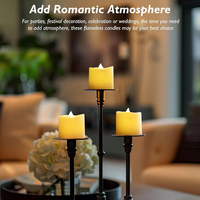 Bougies électriques sans flamme rechargeables par USB, mèche mobile, 3 pièces/ensemble, bougies LED avec télécommande, décoration pour la maison, bar, fête, Noël, mariage