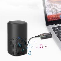 Carte son indépendant 3D USB 5.1 pour ordinateur, support pour lecteur multimédia, plug and play, sans clé USB, accessoires