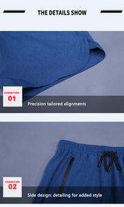 Short de basket-ball pour homme avec logo personnalisé en stock, taille moyenne, séchage rapide, maille, longueur genou, motif solide, décontracté - Product Image 5