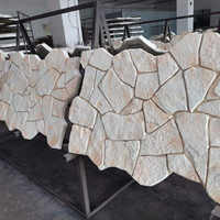 Panneau mural en pierre PU imperméable, pierre de culture 3D, faux rocher, revêtement mural extérieur, panneau de pierre artificielle extérieur