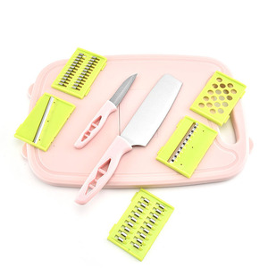 Couteau de cuisine Portable sans BPA, épluche-couteaux multifonctions, râpes, ensemble de <span class=keywords><strong>planche</strong></span> à découper <span class=keywords><strong>avec</strong></span> <span class=keywords><strong>passoire</strong></span> pliable, offre spéciale - Product Image 5