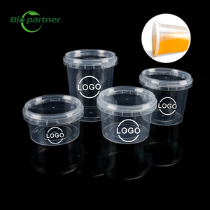 Yuvarlak Kurcalanmaya Karşı Koruyucu Kapaklı PP Şeffaf Plastik Paket Servis Çorba Kasesi Ambalajlı Deli Kavanoz Kapları Tek Kullanımlık Gıda Kabı - Product Image 1