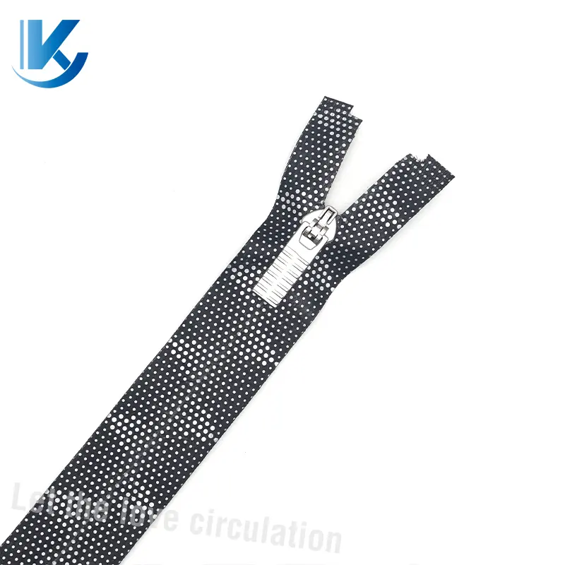 KY Factory Wholesale 5# Open End Plastic Zipper For Bags Nylon Zippers For Jeans