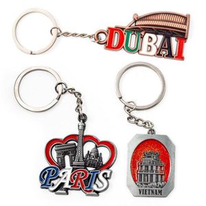 Promotional Customized Metal Enamel Keychain 2d/3d Custom Keychains Travel Souvenirs Gift Alloy <b>Key</b> <b>Chain</b> - Product Image 1