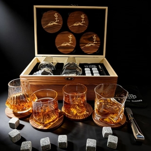 Juego de Vasos de Whisky Reutilizables con Diseño de Montaña Japonesa, 4 Diseños Diferentes, Vaso de Vino, Cubitera de Piedra, <span class=keywords><strong>el</strong></span> <span class=keywords><strong>Mejor</strong></span> Regalo para Festivales - Product Image 4