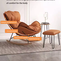 Fauteuil à bascule d'intérieur gris foncé à bras unique, très populaire, pour personnes âgées, avec structure en fer, pour bébés et enfants, MOQ 2 pièces