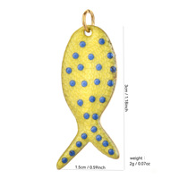 Pendentifs Manna multiples en acier inoxydable, motif poissons d'été vifs, pour la fabrication de colliers et boucles d'oreilles