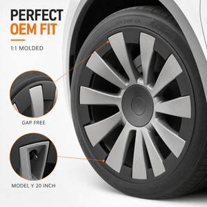 Protector de Llantas de 20 Pulgadas para Tesla Model Y, Cubierta Protectora de Ruedas ABS para Protección Contra Golpes, Encaje a Presión, Piezas LinTech EV - Product Image 2