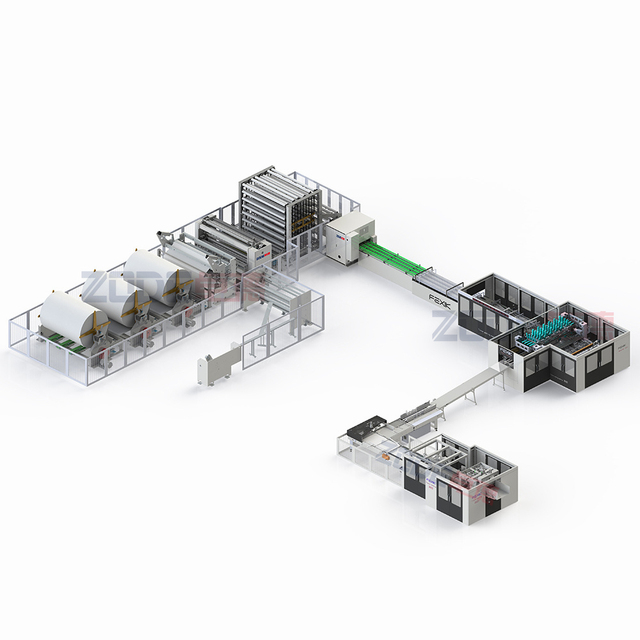 Automatic Tissue Paper Making Machine/napkin Making Machine/toilet Paper Roll Making Machine Complete Set Production Line