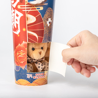 LOKYO Gobelets en papier personnalisés imprimés pour thé boba, jetables, avec couvercles, pour boîte surprise mystère à emporter