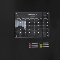 Tableau magnétique transparent en acrylique personnalisable pour réfrigérateur, calendrier hebdomadaire et planificateur mensuel A3 A4, tableau blanc