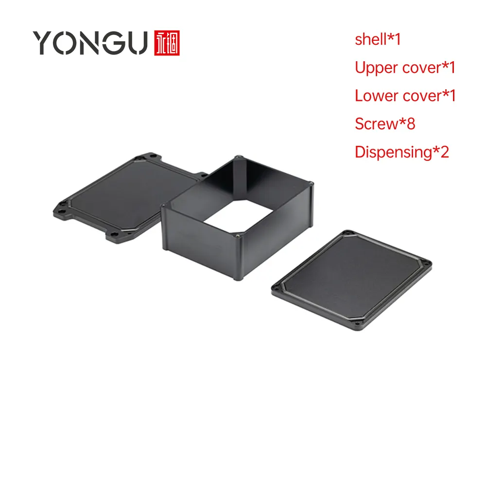 Placa de circuito personalizada Power Pcb Enclosure Agujero de corte Control eléctrico Carcasa de metal Caja de conexiones impermeable de aluminio