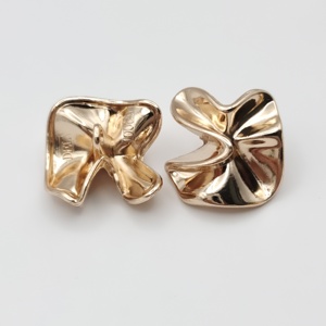 Nhà Máy Bán Buôn Trong Kho Kim Loại Trang Trí Chân Nút 20Mm Thiết Kế Hình Dạng Hoa Kim Loại Vàng Nút - Product Image 4